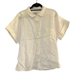 American Giant Women's Linen Shirt white XL